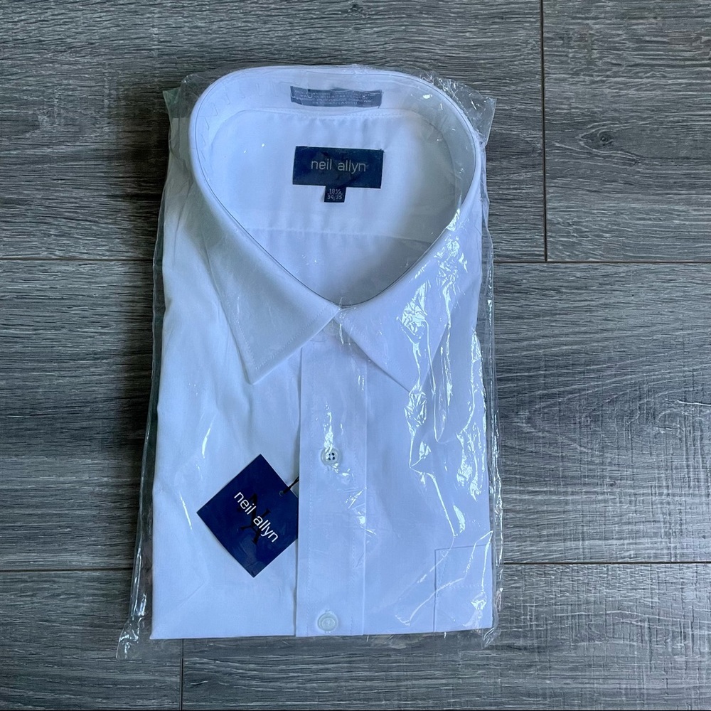 NEIL ALLYN LONG SLEEVE WHITE DRESS SHIRT